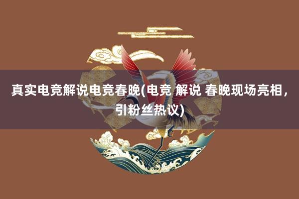 真实电竞解说电竞春晚(电竞 解说 春晚现场亮相，引粉丝热议)