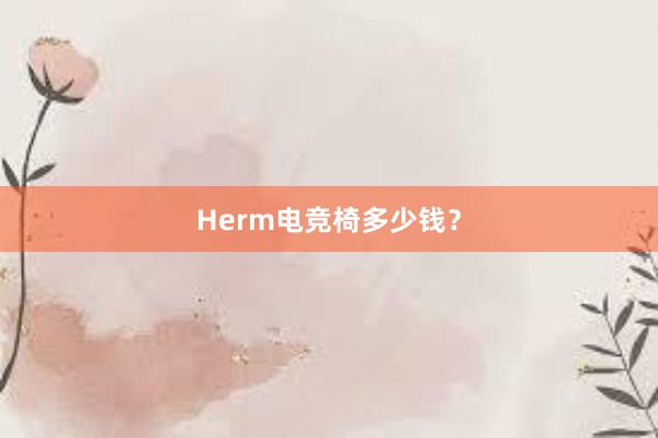 Herm电竞椅多少钱？