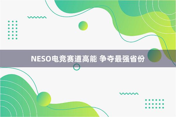 NESO电竞赛道高能 争夺最强省份