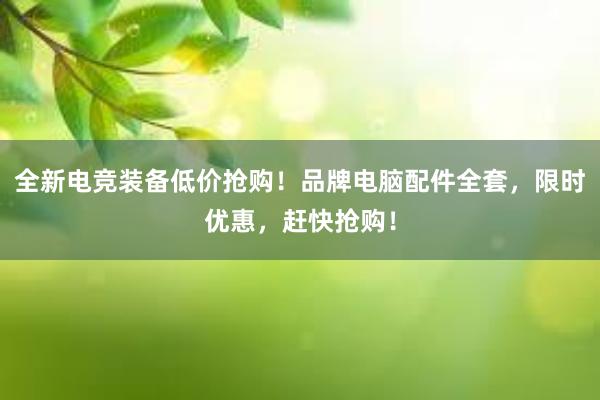 全新电竞装备低价抢购！品牌电脑配件全套，限时优惠，赶快抢购！