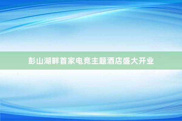 彭山湖畔首家电竞主题酒店盛大开业