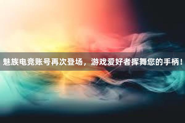 魅族电竞账号再次登场，游戏爱好者挥舞您的手柄！